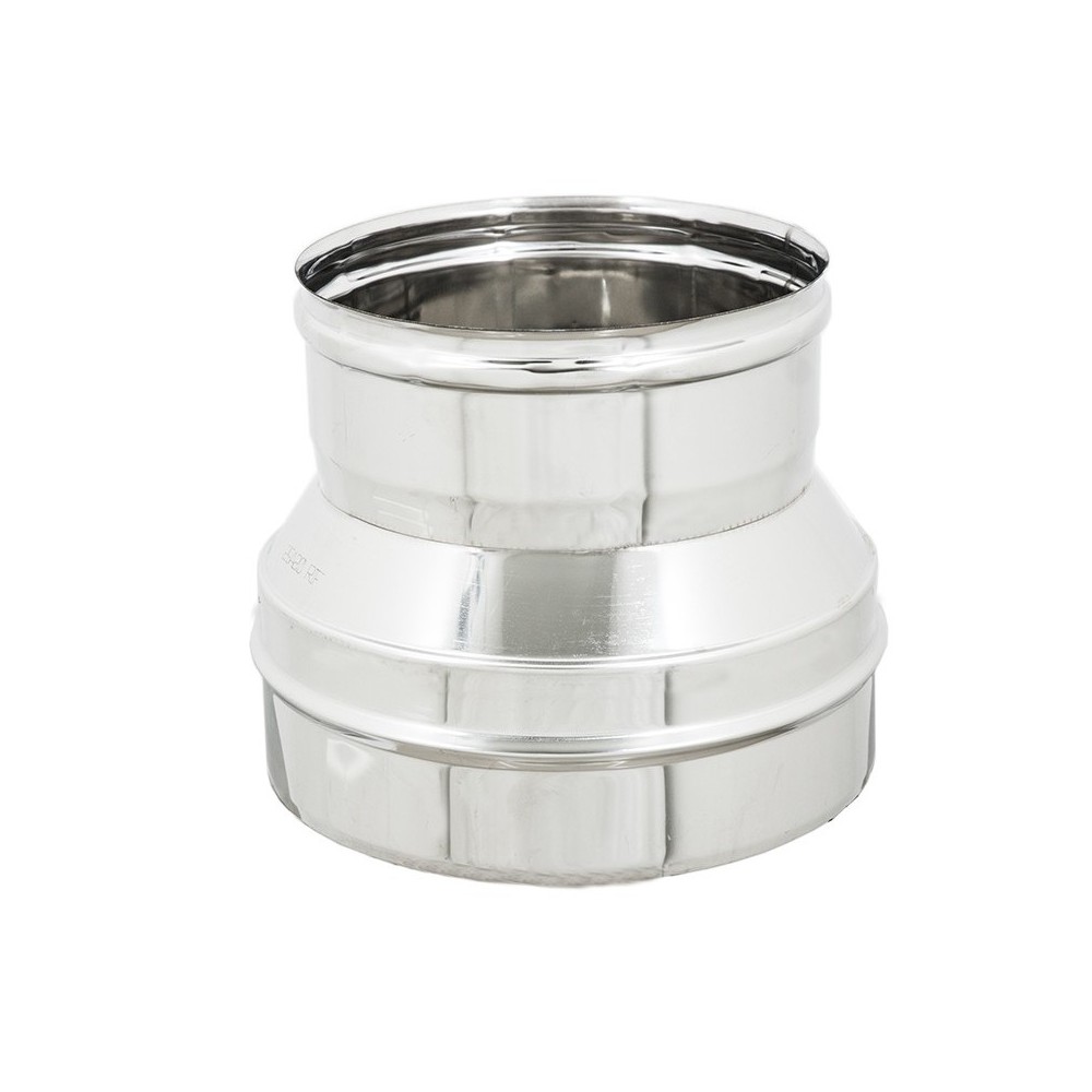 RIDUZIONE ACCIAIO INOX 5/10 MONOPARETE AISI 304 SILVER