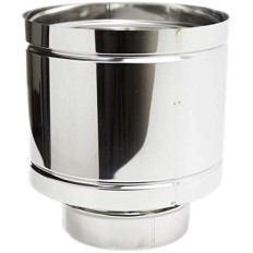 CAPPELLO MASCHIO ANTIVENTO INOX MONOPARETE
