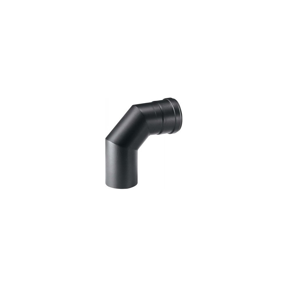 CURVA 90° ACCIAIO 5/10 MONOPARETE AISI 304 NERO Ø