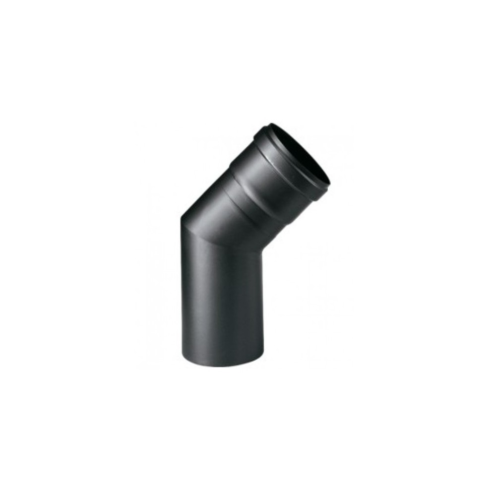 CURVA 45° ACCIAIO 5/10 MONOPARETE AISI 304 NERO Ø