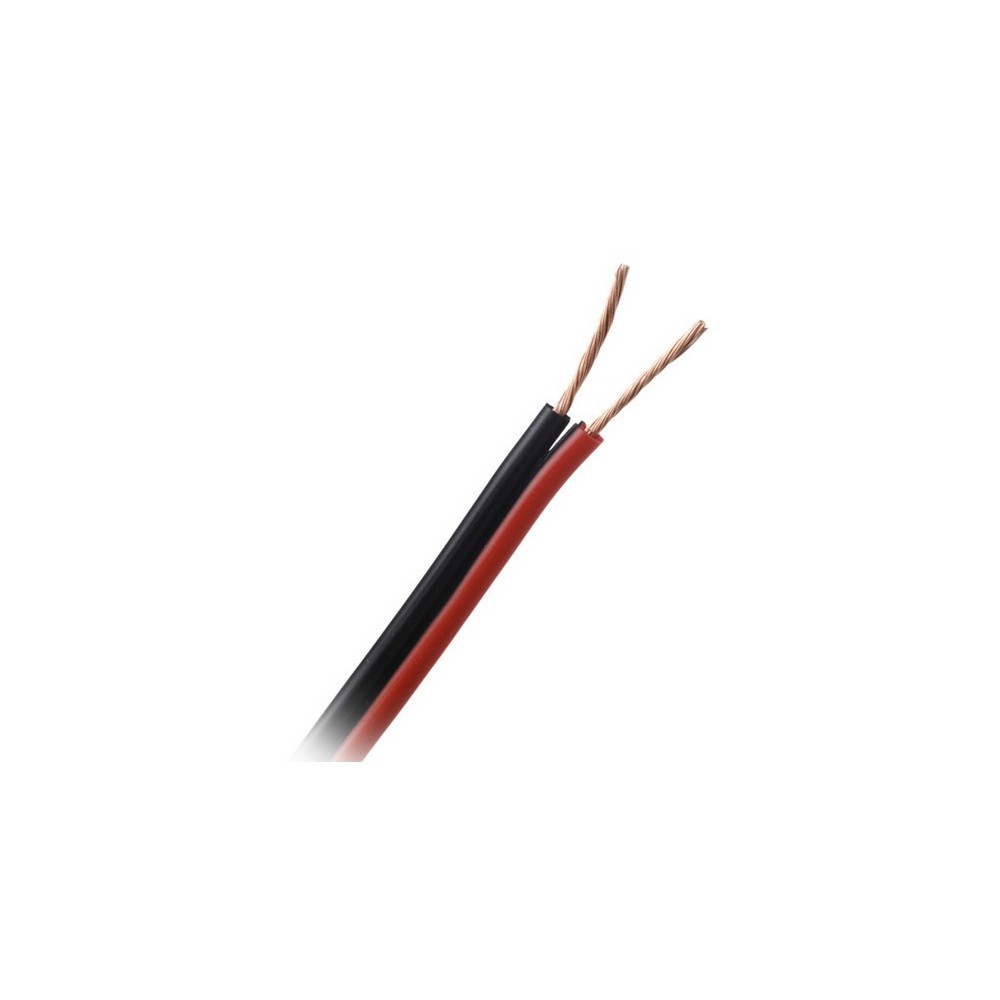 CAVO FLEX PIATTINA ROSSO/NERO 2 FILI X Ø 1 MM ROTOLO MT 100