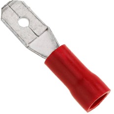FASTON ISOLATI ROSSI MASCHIO 10 PEZZI