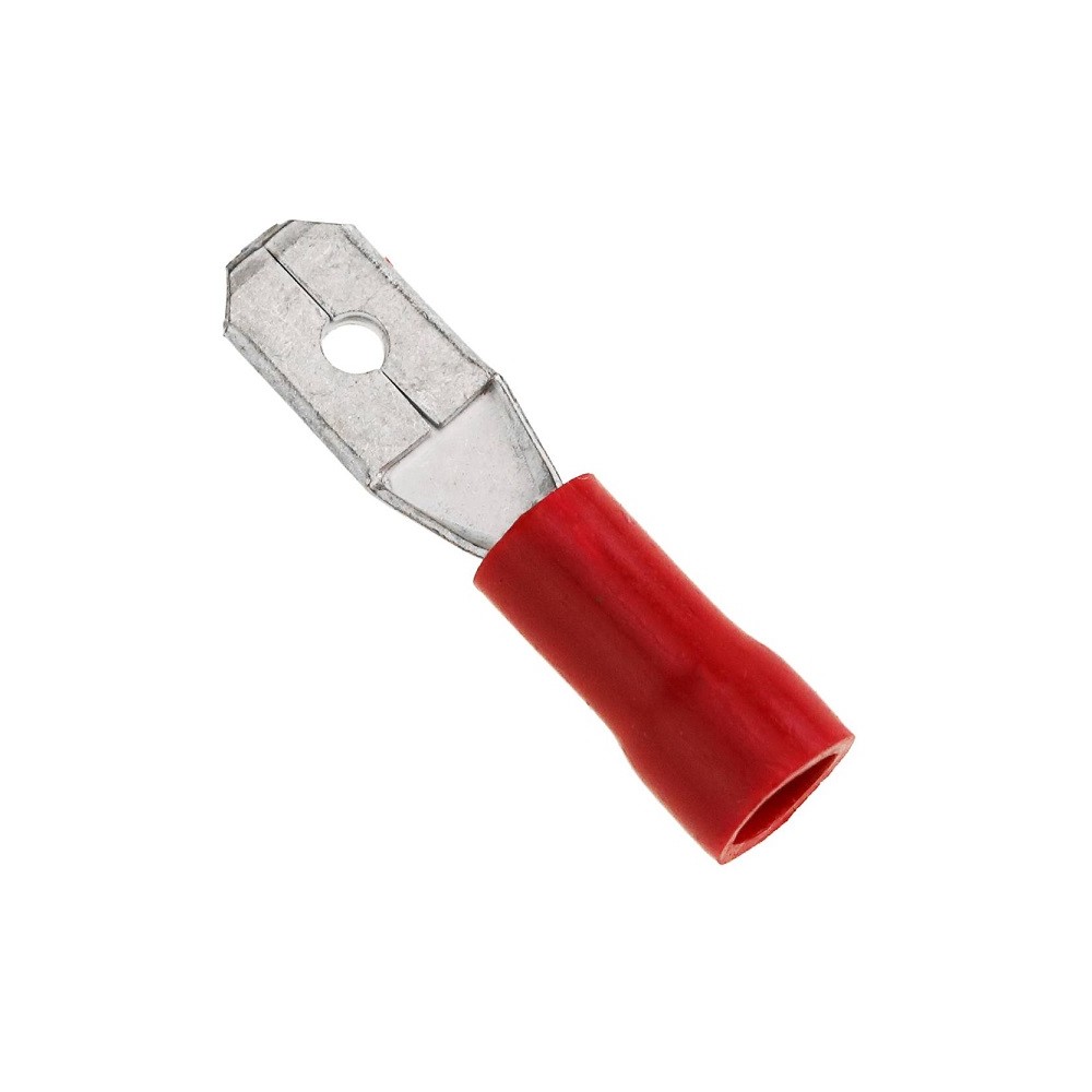 FASTON ISOLATI ROSSI MASCHIO 10 PEZZI
