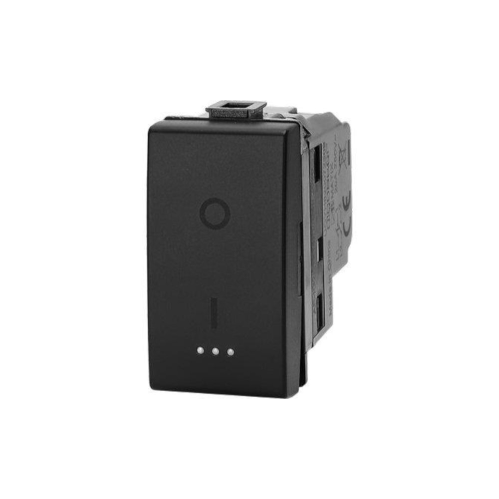 INTERRUTTORE COMMERCIALE TIPO MATIX BIPOLARE 20A 250V NERO