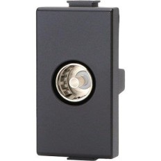 PRESA COMMERCIALE TIPO MATIX TV PASSANTE NERO MM 9,5