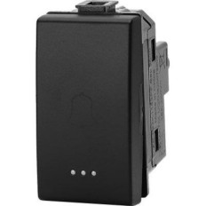 PULSANTE UNIPOLARE CAMPANELLO COMMERCIALE TIPO MATIX 16A 250V NERO
