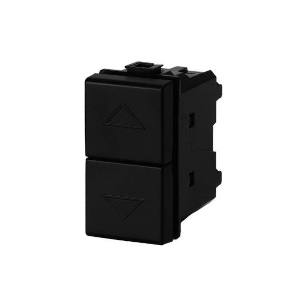 PULSANTE DOPPIO CON FRECCIA COMMERCIALE TIPO MATIX 16A 250V NERO