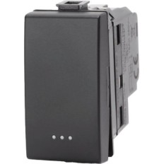 INVERTITORE UNIPOLARE COMMERCIALE TIPO MATIX 16A 250V NERO