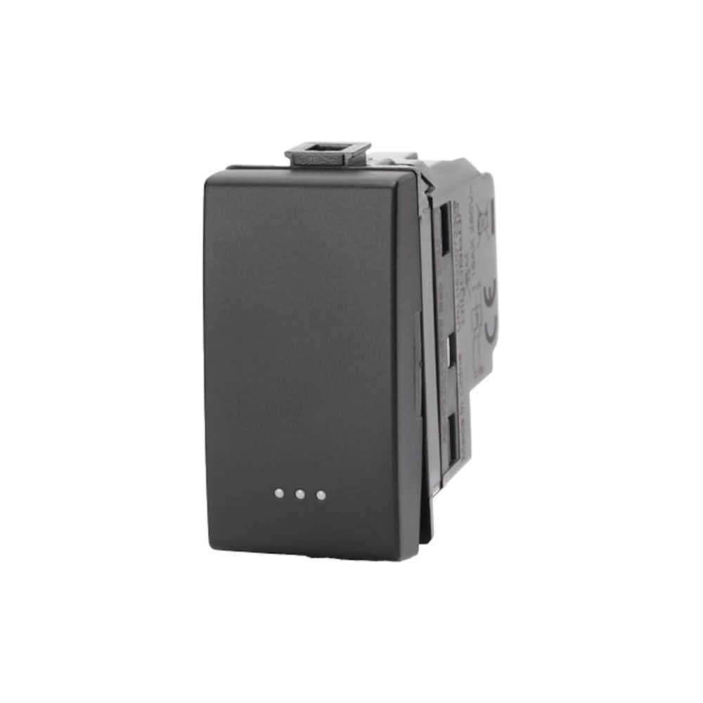 INVERTITORE UNIPOLARE COMMERCIALE TIPO MATIX 16A 250V NERO