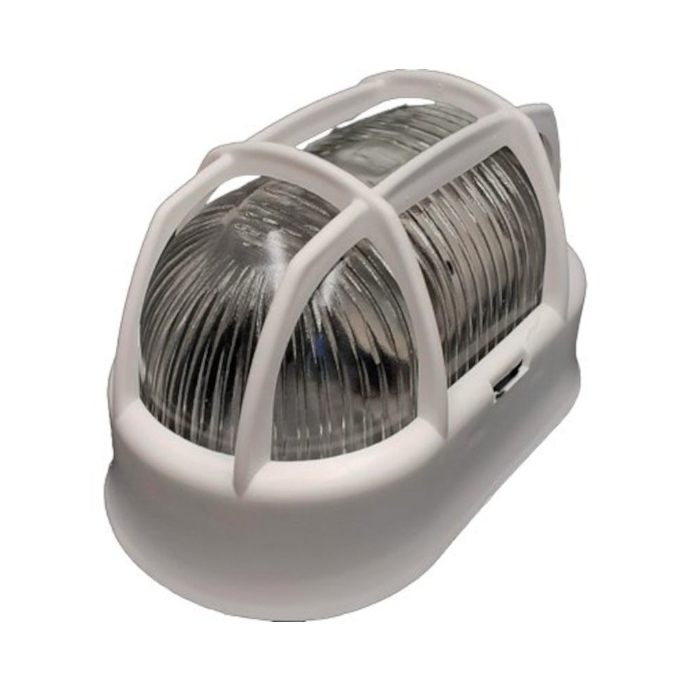 PLAFONIERA PPL GRIGLIA OVALE BIANCA VOLT 230 WATT MAX 60 E27 CM 10,5 X 18,5 H CM 10,8