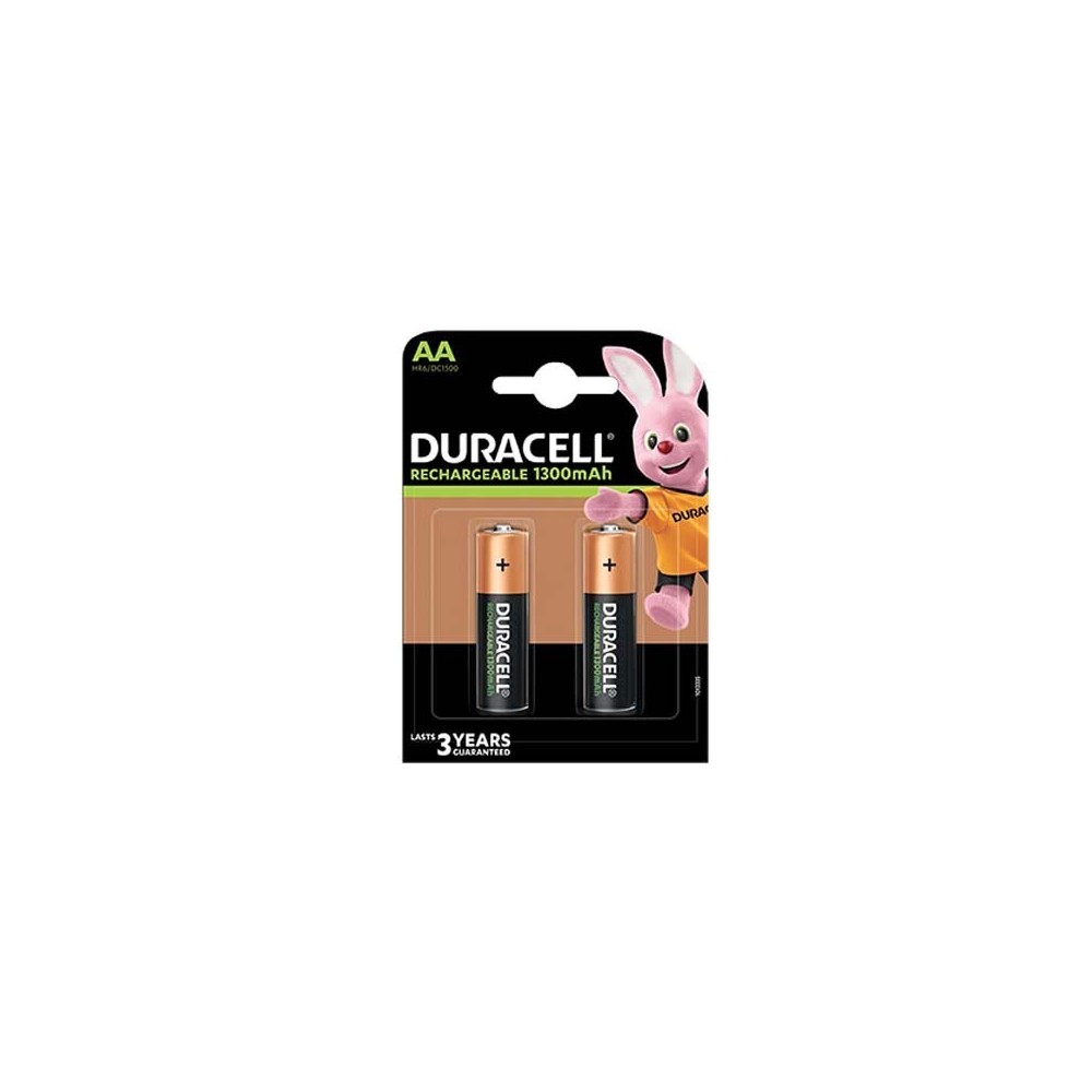 PILA STILO AA RICARICABILE VOLT 1,2 MAH 1300 PZ 2 DURACELL