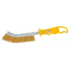 SPAZZOLA FILI OTTONE C/MANICO CONVESSE