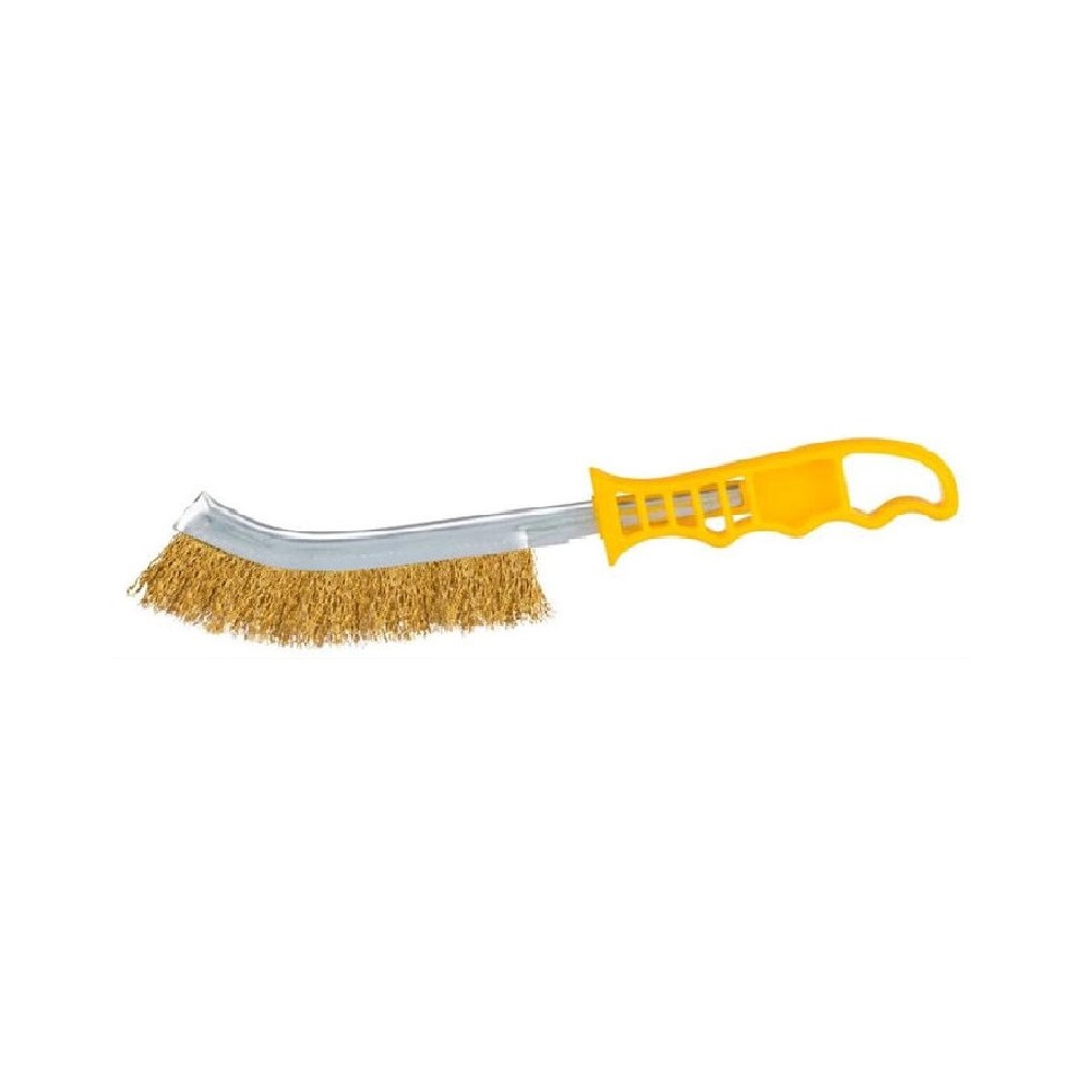 SPAZZOLA FILI OTTONE C/MANICO CONVESSE