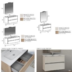 MOBILE BAGNO MONTI 05 BASE LAVABO SPECCHIO ILLUMINAZIONE LED