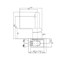 MISCELATORE C100 LAVABO CROMO MURO INCASSO CON BOCCA EROGAZIONE PIASTRE SEPARATE FRAMO