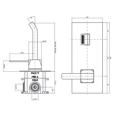 MISCELATORE C100 LAVABO CROMO INCASSO CON BOCCA EROGAZIONE FRAMO