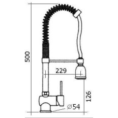 MISCELATORE LAVELLO LVLO602 CANNA ALTA A MOLLA DOCCIA ESTRAIBILE FRAMO