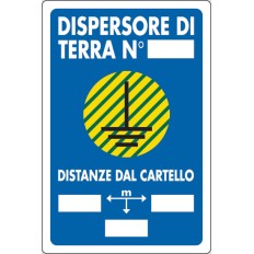 CARTELLO PVC DISPERSORE TERRA CM 30X20