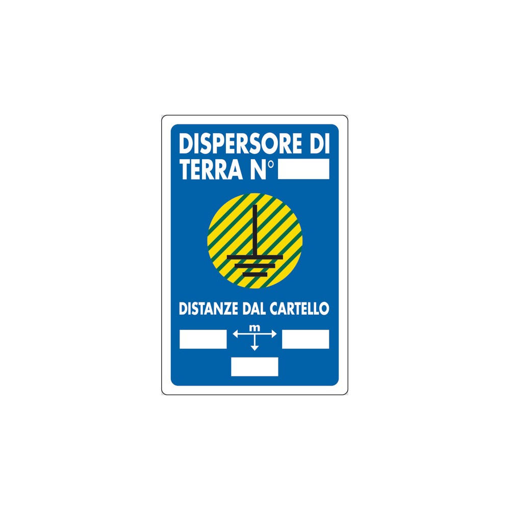 CARTELLO PVC DISPERSORE TERRA CM 30X20