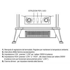 STUFA AMBIENTE NIKLAS STROMBOLI 1800W