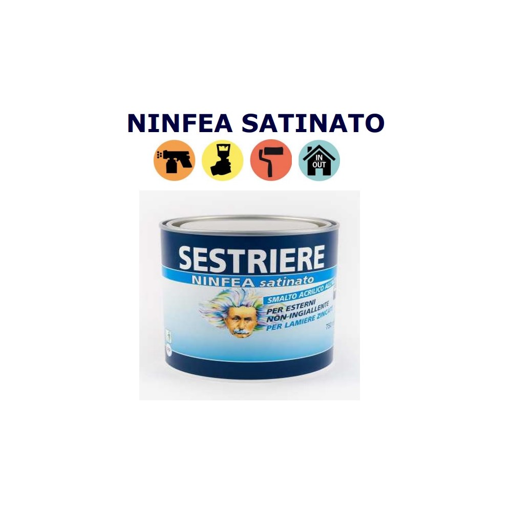 SMALTO NINFEA AD ACQUA BIANCO SATINATO