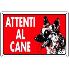 CARTELLO PVC ATTENTI AL CANE