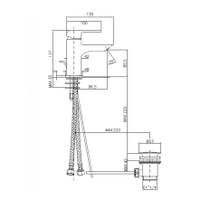 MISCELATORE C100 BIDET CROMO CON SCARICO 11/4 FRAMO