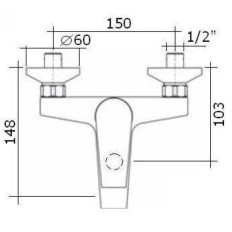 MISCELATORE C100 VASCA ESTERNO CROMO FRAMO