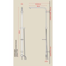 COLONNA DOCCIA LOVE ALTEZZA 102 CM SPORGENZA 45 CM