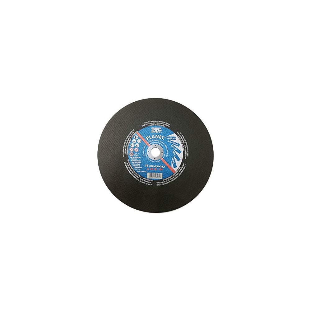 DISCO METALLO PLANET-TF Ø MM 300 FORO Ø MM 25,4 SPESSORE MM Ø 2,8 A46QSAIT