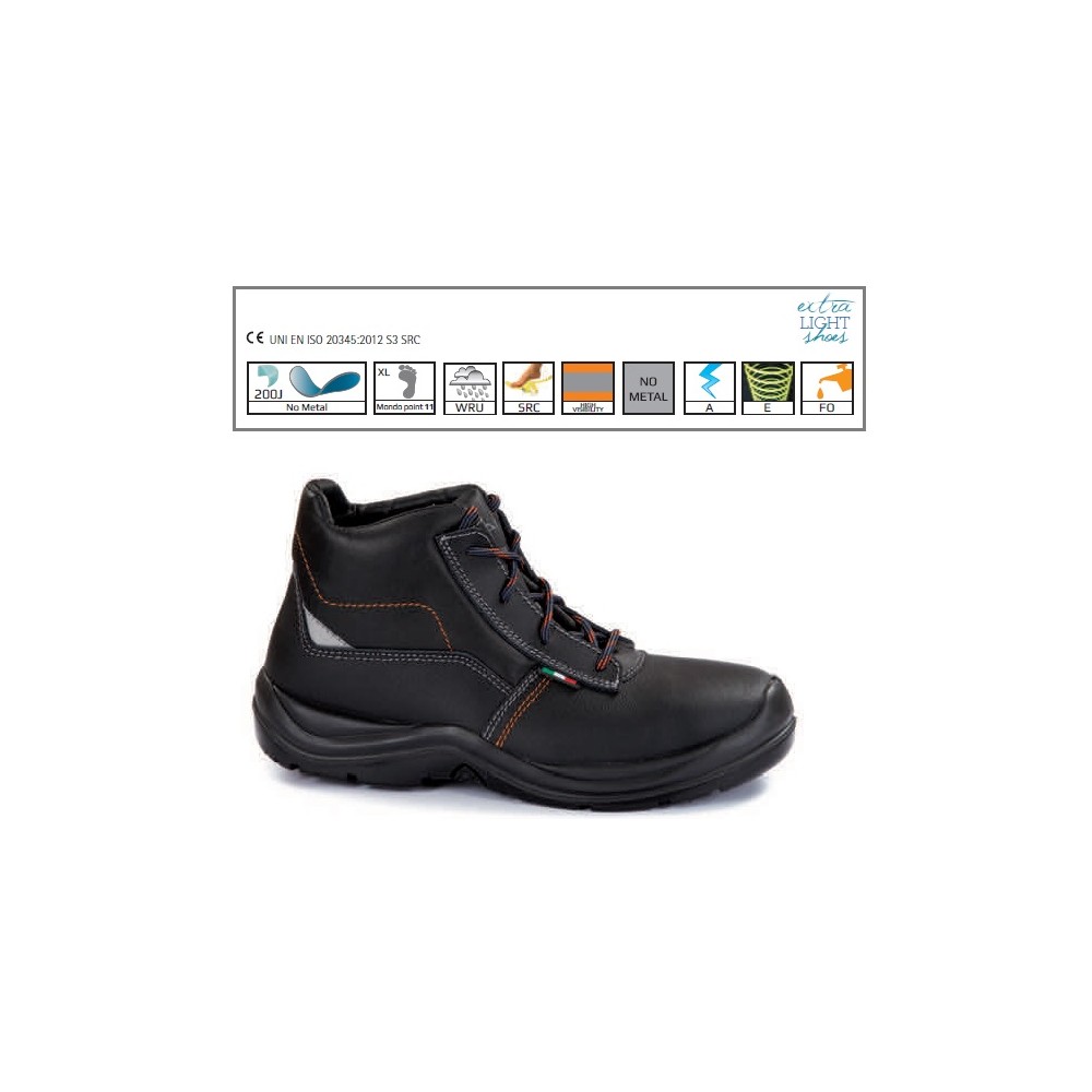 SCARPE ANTINFORTUNISTICHE VERDI ALTE S3 PELLE IDROREPELLENTE WRU GIASCO